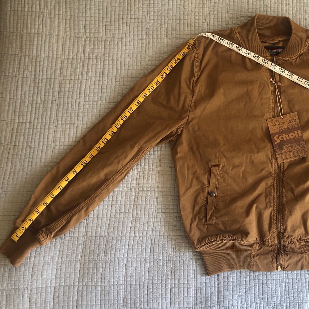 Schott NYC Tan Bomber Jacket - Picture 9 of 9